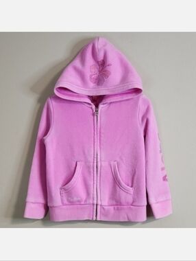 🌺🍍 BUTTER Pink "Aloha" Pineapple Hibiscus Hoodie, Size 3T ~ PRELOVED